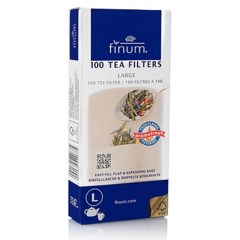 Filtre maro pentru ceai marimea L, 100 bucati, Finum — preț și oferte