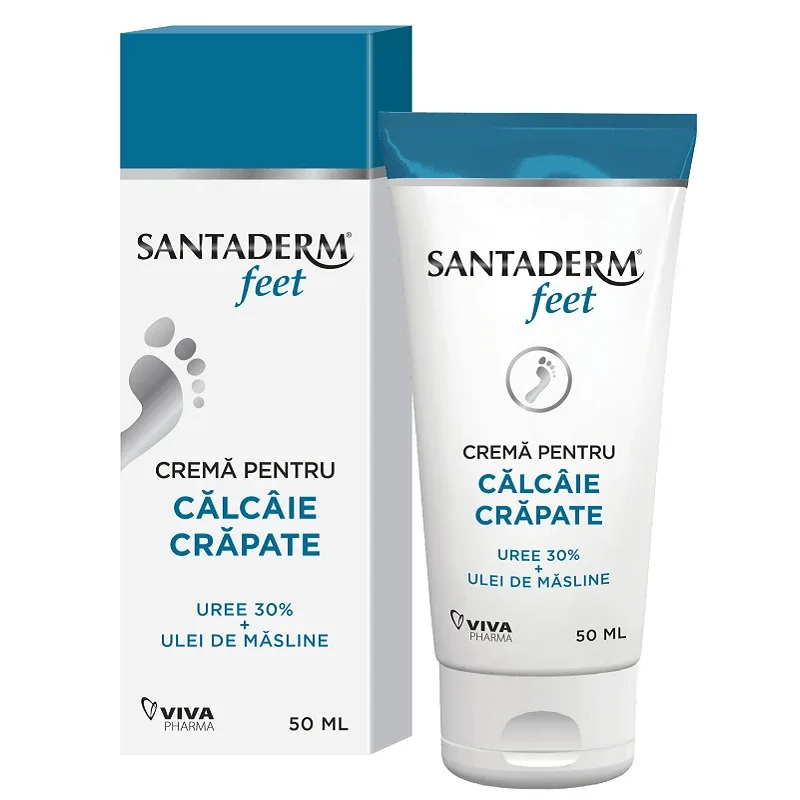 Crema pentru calcaie crapate Santaderm 4feet, 50 ml, Viva Pharma — preț și oferte