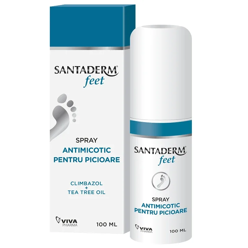 Spray antimicotic pentru picioare Santaderm 4feet, 100 ml, Viva Pharma — preț și oferte
