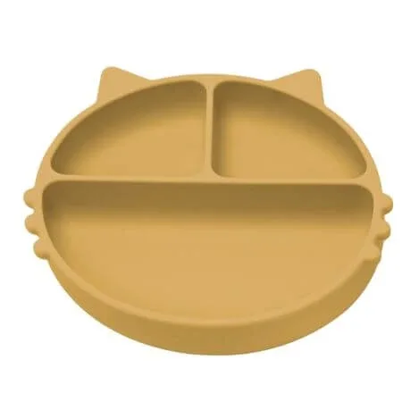 Farfurie compartimentata din silicon cu ventuza Kitty, 6 luni+, Honey, Appekids — preț și oferte