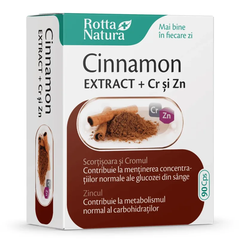 Extract de scortisoara cu crom si zinc, 90 capsule, Rotta Natura — preț și oferte