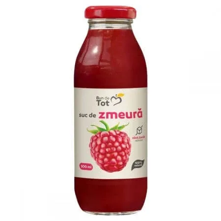 Suc natural de zmeura fara zahar Bun de Tot, 300 ml, Dacia Plant — preț și oferte