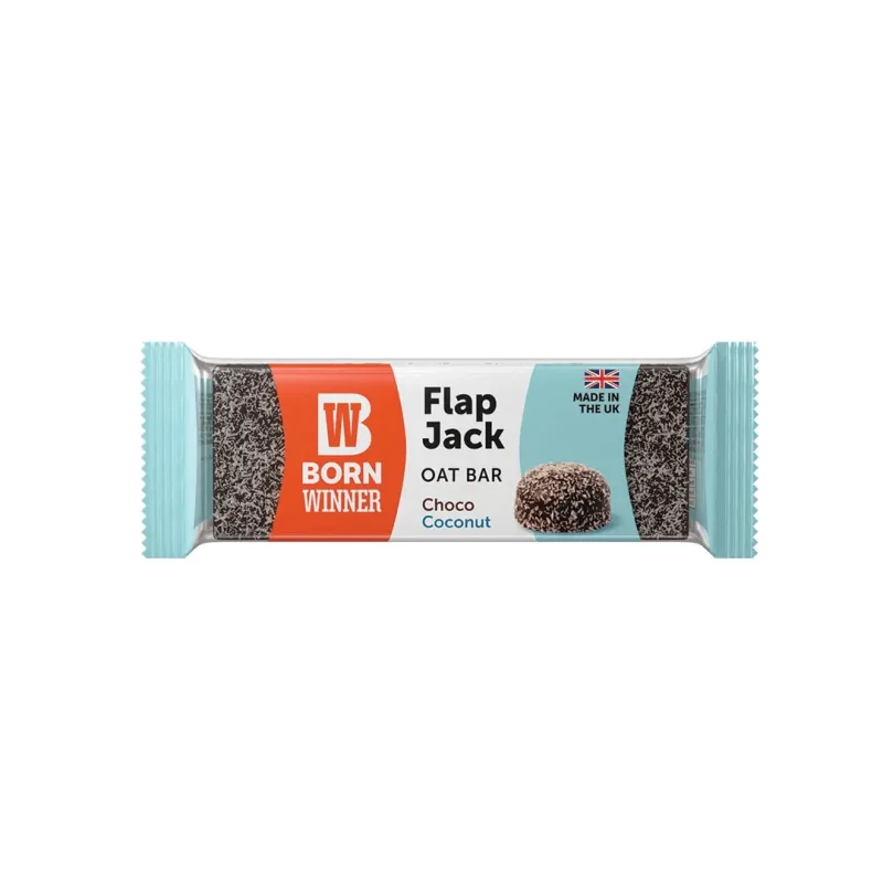 Baton de ovaz cu ciocolata si cocos Flap Jack, 100 g, Born Winner — preț și oferte