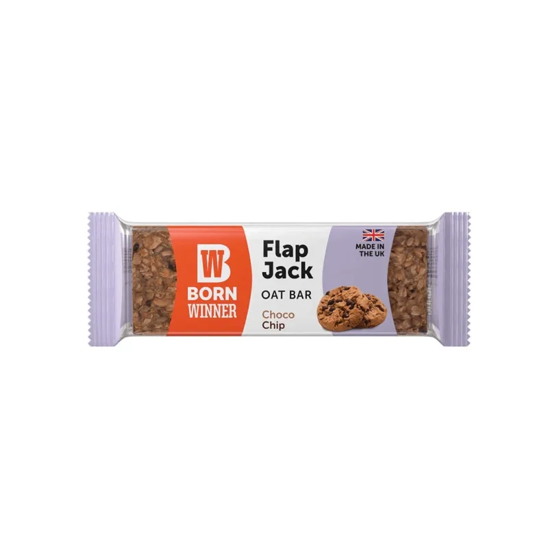 Baton de ovaz cu ciocolata-choco chip Flap Jack, 90 g, Born Winner — preț și oferte