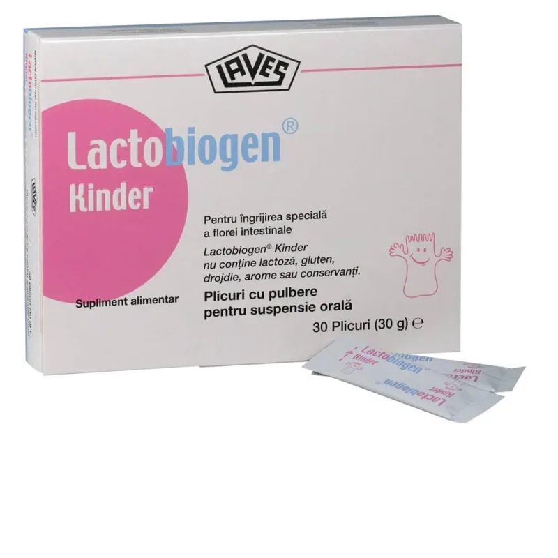 Lactobiogen Kinder, 30 plicuri, Laves — preț și oferte