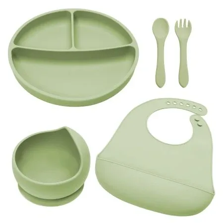 Set pentru diversificare din silicon Classic, 6 luni+, Raw Green, Appekids — preț și oferte