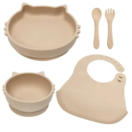 Set pentru diversificare din silicon Kitty, 6 luni+, Bubble Beige, Appekids — preț și oferte