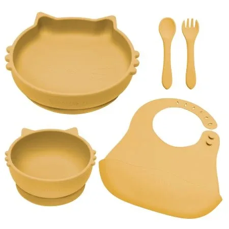 Set pentru diversificare din silicon Kitty, 6 luni+, Honey, Appekids — preț și oferte