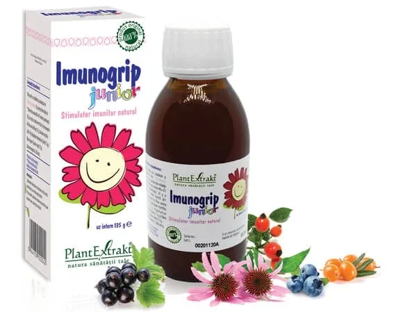 Imunogrip Junior sirop 135ml – PlantExtrakt — preț și oferte