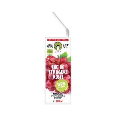 Suc de struguri rosii, 200 ml, Ana Are — preț și oferte