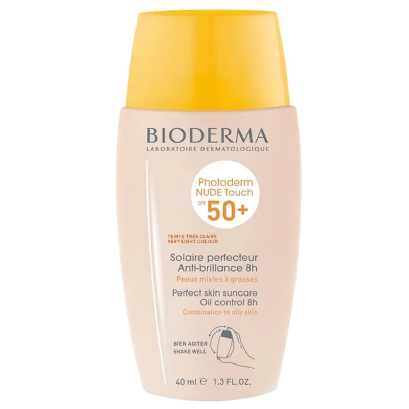 Fluid crema pentru piele mixta si grasa SPF 50+ Foarte Deschis  Photoderm Nude Touch, 40 ml, Bioderma — preț și oferte