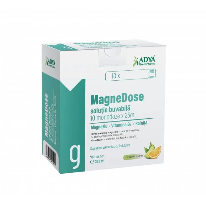MagneDose solutie buvabila 10 monodose x 25ml - Adya Adya GreenPharma — preț și oferte