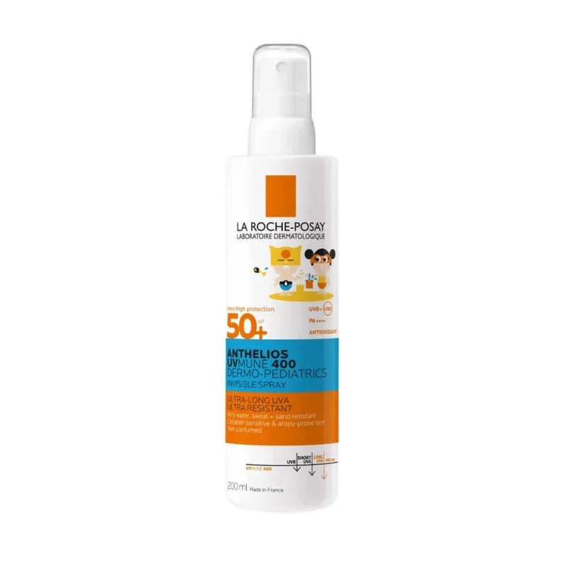 Spray invizibil cu protectie solara SPF50+ fata si corp pentru copii Anthelios Dermo-Pediatrics, 200 ml, La Roche-Posay — preț și oferte