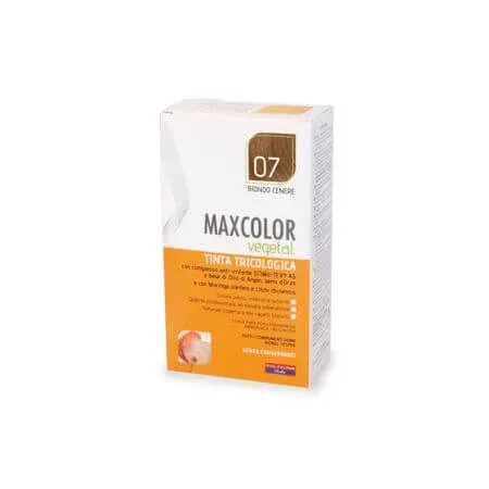 Vopsea de par Vegetal, nuanta 07 Blond cenusiu, 140 ml, MaxColor — preț și oferte
