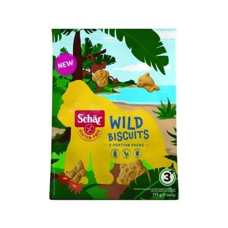 Biscuiti animalute salbatice, 115 g, Dr. Schar — preț și oferte