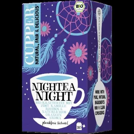 Ceai Bio Nighty Night, 40 g, Cupper — preț și oferte