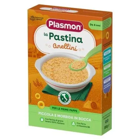 Paste pentru bebelusi Anellini, +6 luni, 300 g, Plasmon — preț și oferte