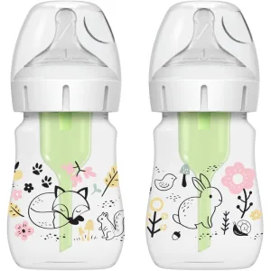 Set Biberon cu Gat Larg Options Plus, 150 ml, 2 bucati, Fete, Dr. Browns