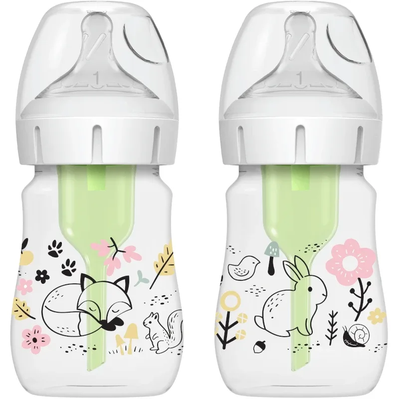 Set Biberon cu Gat Larg Options Plus, 150 ml, 2 bucati, Fete, Dr. Browns — preț și oferte