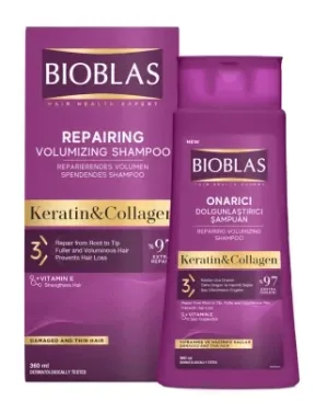 Sampon anticadere pentru par subtire Collagen + Keratin, 360 ml, Bioblas