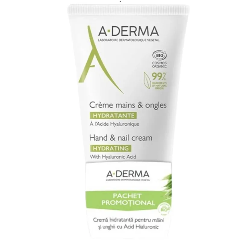 Pachet Crema hidratanta pentru maini si unghii, 2x50 ml, A-Derma — preț și oferte