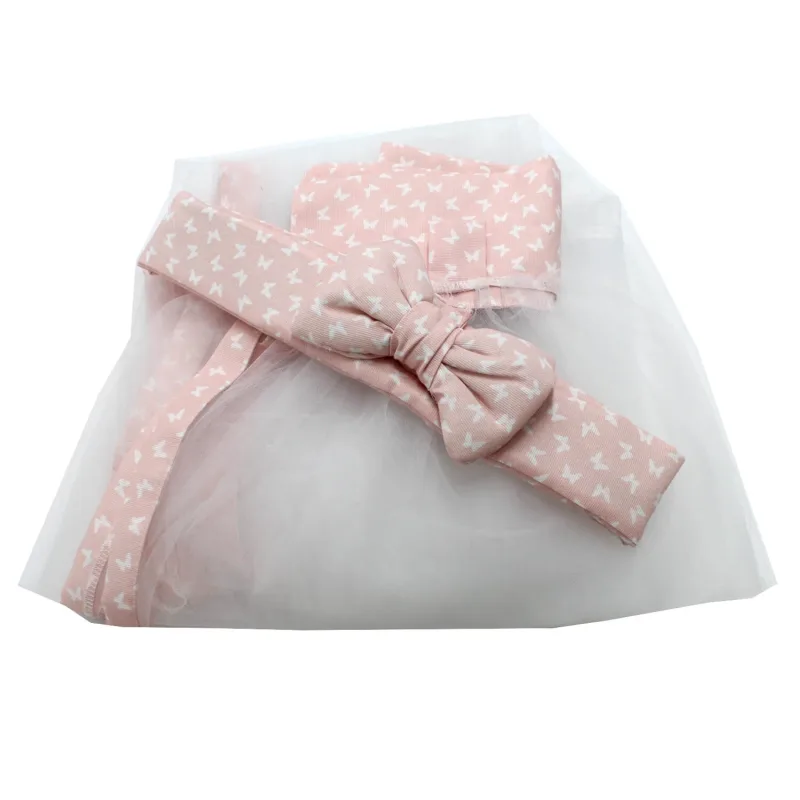 Baldachin pentru patut bebe, 150x450 cm, Roz cu Fluturasi, Baltic Bebe — preț și oferte