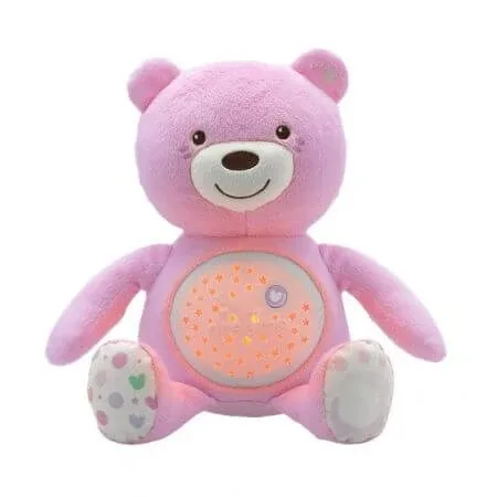Jucarie cu proiectie Ursuletul bebelus, Roz, 0luni+, 0801510-1, Chicco — preț și oferte