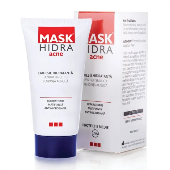 Emulsie hidratanta Mask Hidra Acne, 50 ml, Solartium Meditrina — preț și oferte