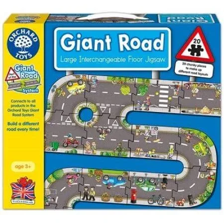 Puzzle gigant de podea traseu masini, 20 piese, Orchard Toys — preț și oferte