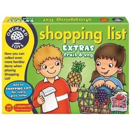 Joc educativ lista de cumparaturi, fructe si legume, Orchard Toys — preț și oferte