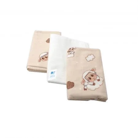 Scutec din finet Oita Crem, 70 x 80 cm, 3 bucati, Baltic Bebe — preț și oferte