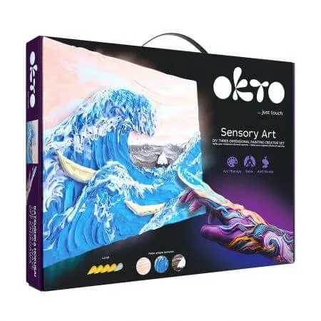 Set creativ Sensory Art Big wave in Kanawaga, 30 x 40 cm, Okto — preț și oferte
