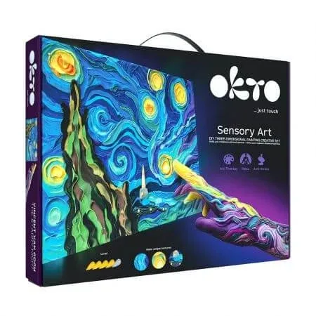 Set creativ Sensory Art Starry Night, 30 x 40 cm, Okto — preț și oferte