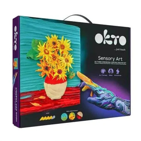 Set creativ Sensory Art Sunflowers, 30 x 40 cm, Okto — preț și oferte