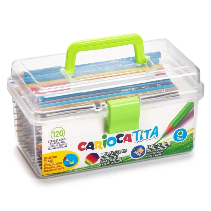 Creioane colorate, 120 bucati, Carioca — preț și oferte