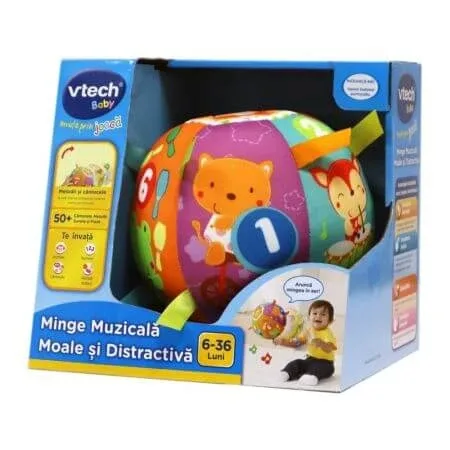 Minge muzicala moale si distractiva, 6-36 luni, Vtech Invata prin Joaca — preț și oferte