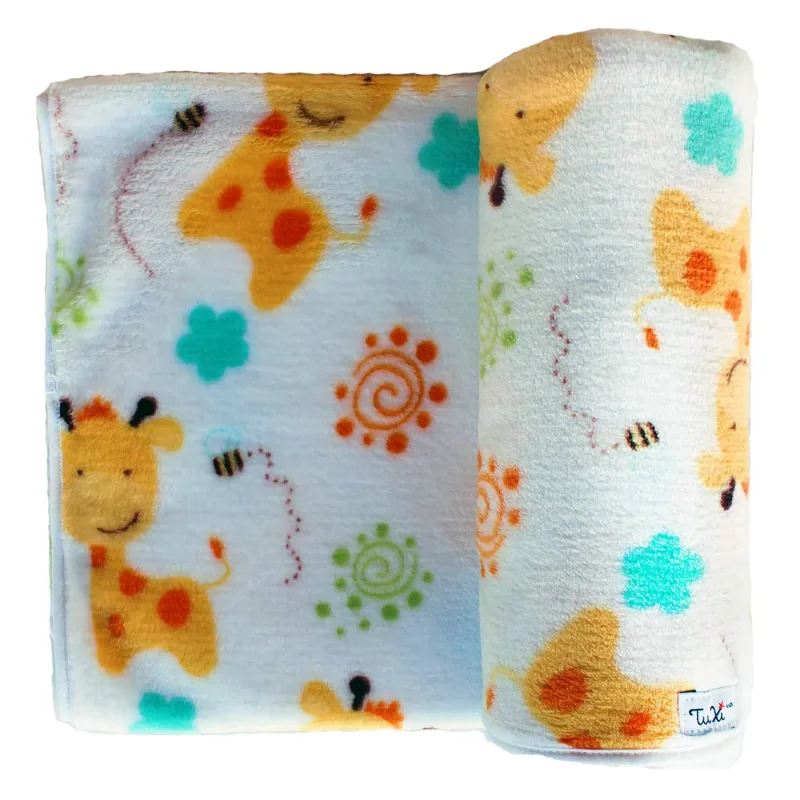 Paturica moale Cozy Fleece, 70 x 90 cm, Girafe, Tuxi Brands — preț și oferte