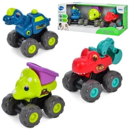 Set Vehicule dinozauri cu sistem pull back, + 18 luni, Hola — preț și oferte
