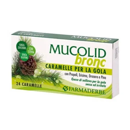 Mucolid caramele cu eucalipt, 24 bucati, Farmaderbe — preț și oferte