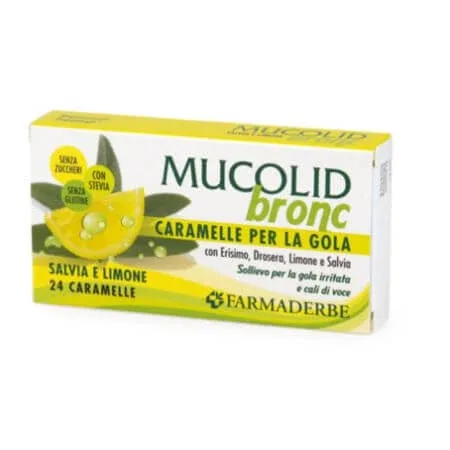 Mucolid caramele cu lamaie, 24 bucati, Farmaderbe — preț și oferte