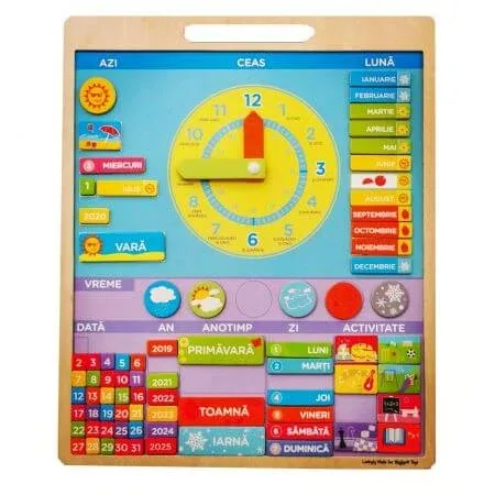 Calendar magnetic in limba romana, BigJigs — preț și oferte