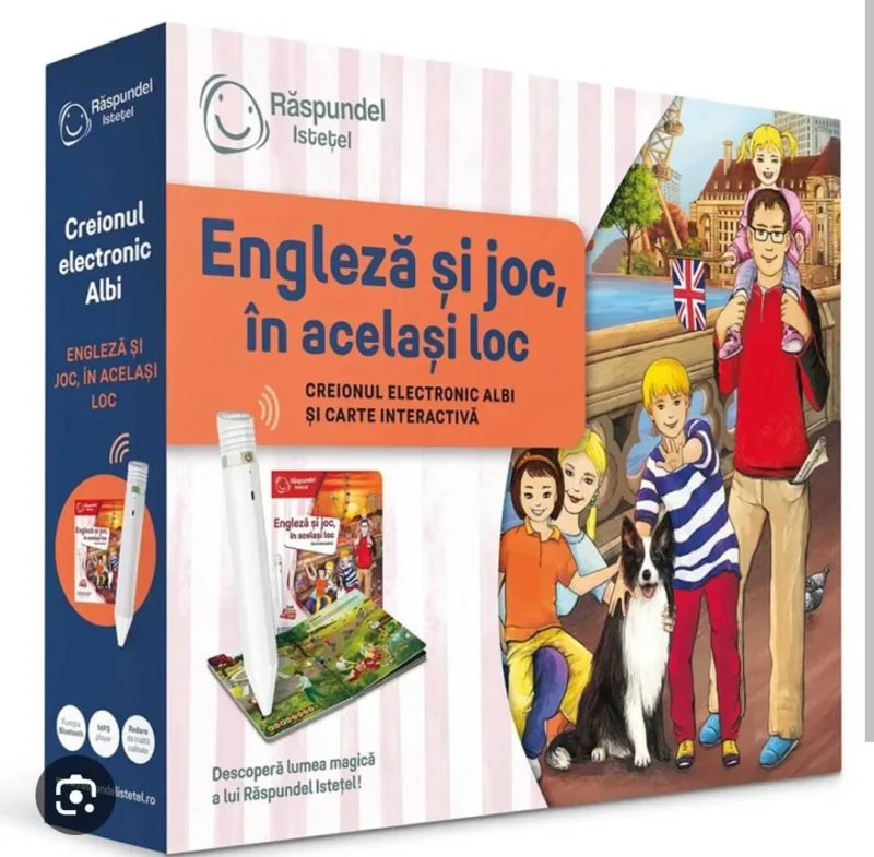 Pachet creion si carte interactiva, Engleza si joc in acelasi loc, Raspundel Istetel — preț și oferte