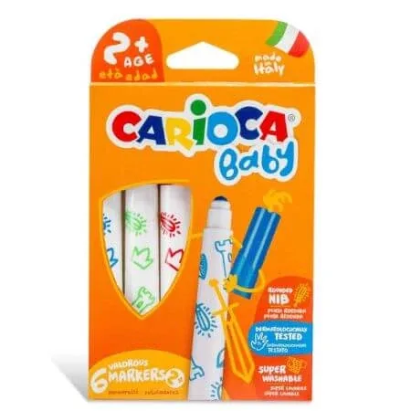 Set 6 carioci colorate Baby, +2 ani, Carioca — preț și oferte