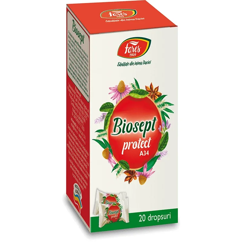 Biosept Protect, 20 dropsuri, Fares — preț și oferte
