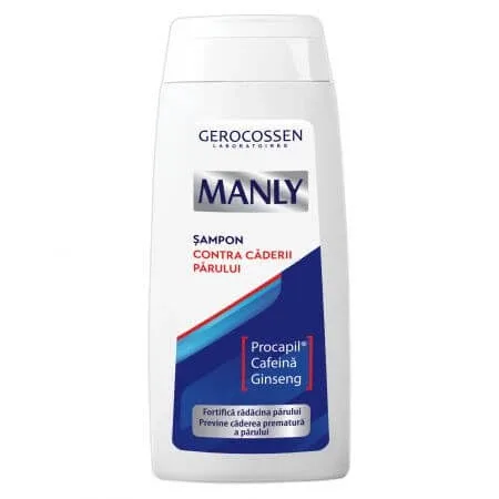 Sampon cu cofeina impotriva caderii parului pentru barbati Manly, 275 ml, Gerocossen — preț și oferte