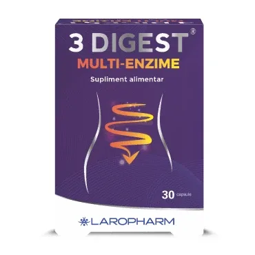 Enzime digestive 3 Digest Multi-Enzime, 30 comprimate, Laropharm — preț și oferte