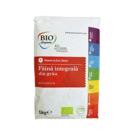 Faina integrala BIO de grau, 1 kg, Bio All Green — preț și oferte