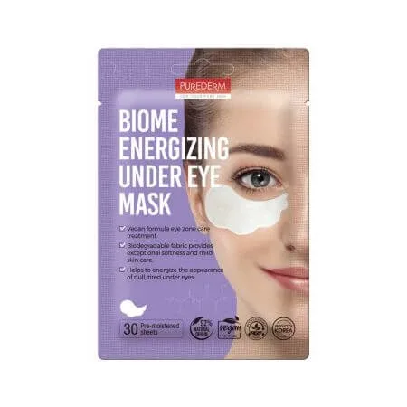 Masca energizanta pentru zona ochilor Biome, 30 bucati/ 30g, Purederm — preț și oferte