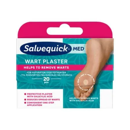 Plasturi impotriva negilor, 20 bucati, Salvequick — preț și oferte
