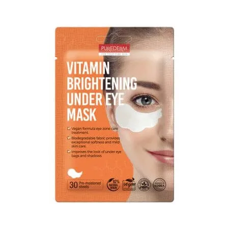 Masca iluminatoare pentru ochi cu vitamine, 30 bucati/ 30 g, Purederm — preț și oferte